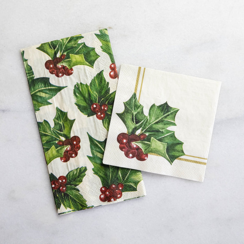 Holly Paper Guest Towels Hester Cook