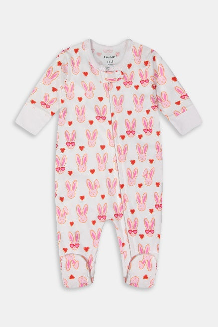 Roller Rabbit Lovestruck Bunny Footie