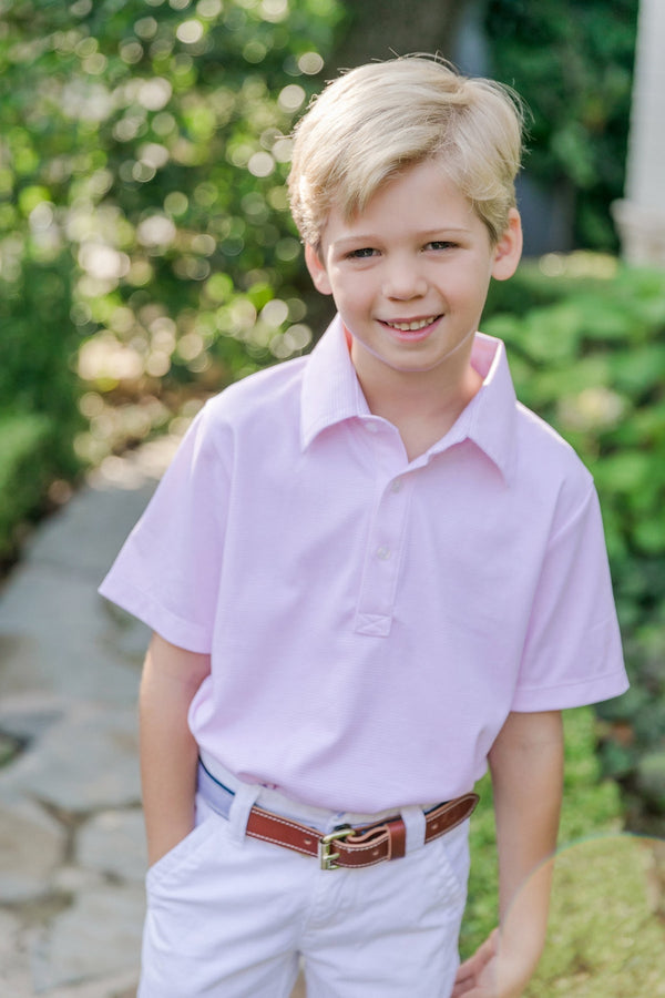 Pink Stripes Griffin Polo Shirt - Lila & Hayes