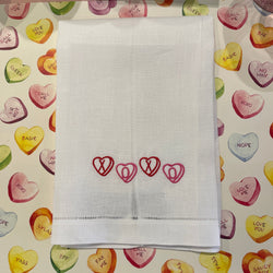 Conversation Heart XOXO Guest Towel