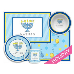 Hanukkah Tabletop Collection - 4-piece Set - Personalized