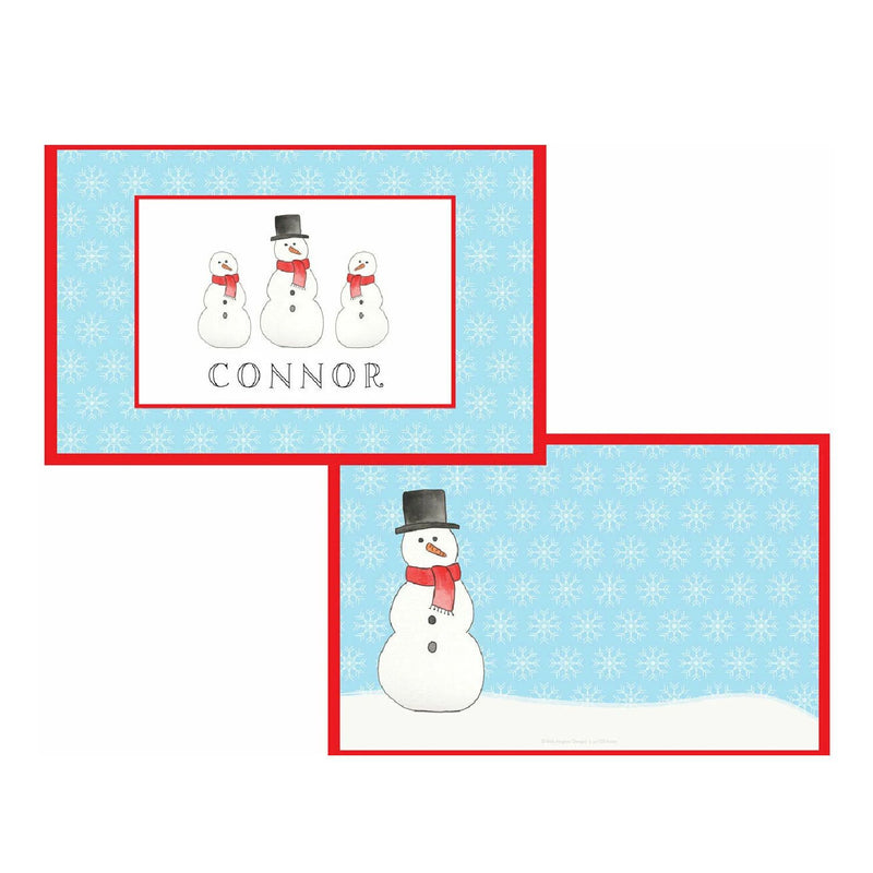 Frosty Snow Man Tabletop - Placemat - Personalized