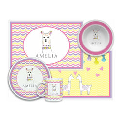 Llama Love Tabletop Collection - 4-piece Set - Personalized