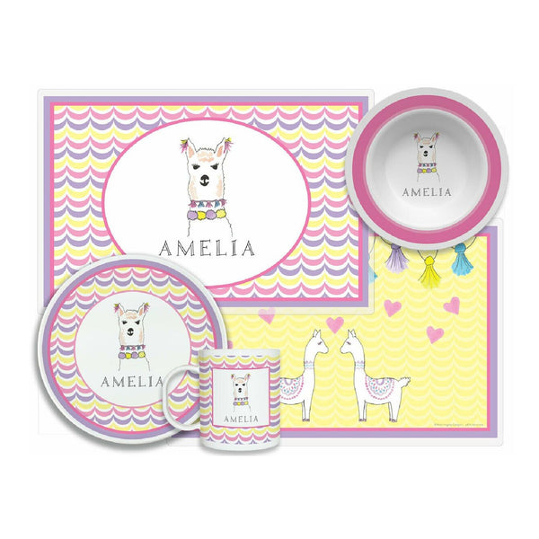 Llama Love Tabletop Collection - 4-piece Set - Personalized