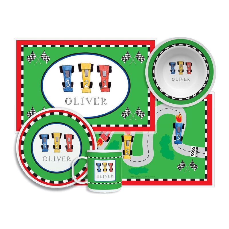 On Your Mark Race Car Tabletop Collection - 4-piece set - Personalized