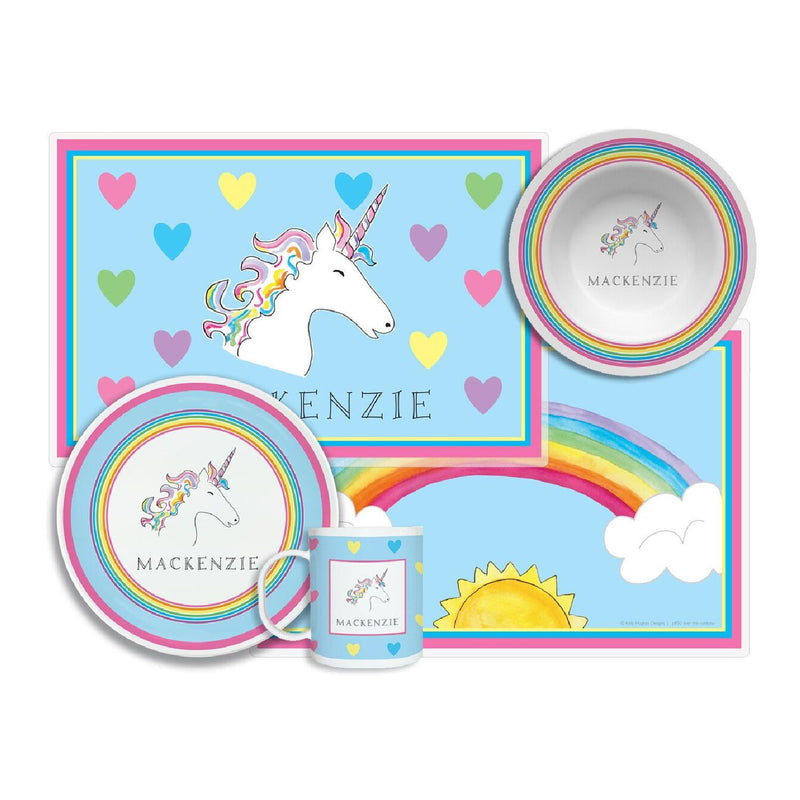 Over the Rainbow Unicorn Tabletop Collection - 4-piece set - personalized