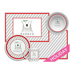 Polar Bear Tabletop Collection - 4-piece set - Personalized