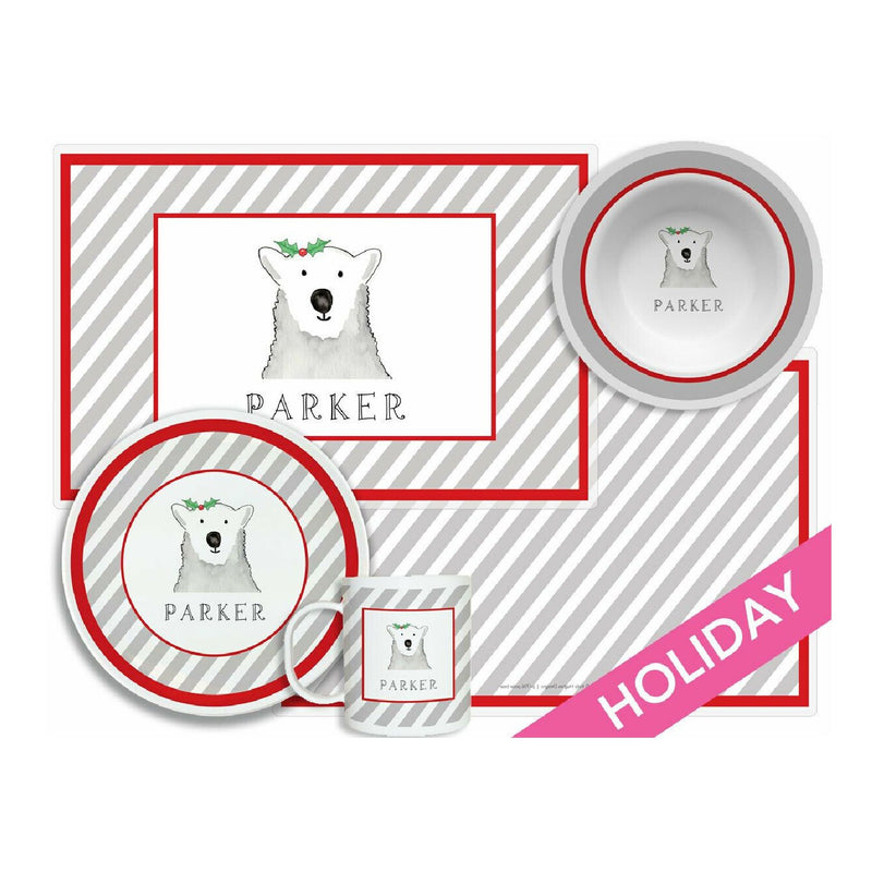 Polar Bear Tabletop Collection - 4-piece set - Personalized