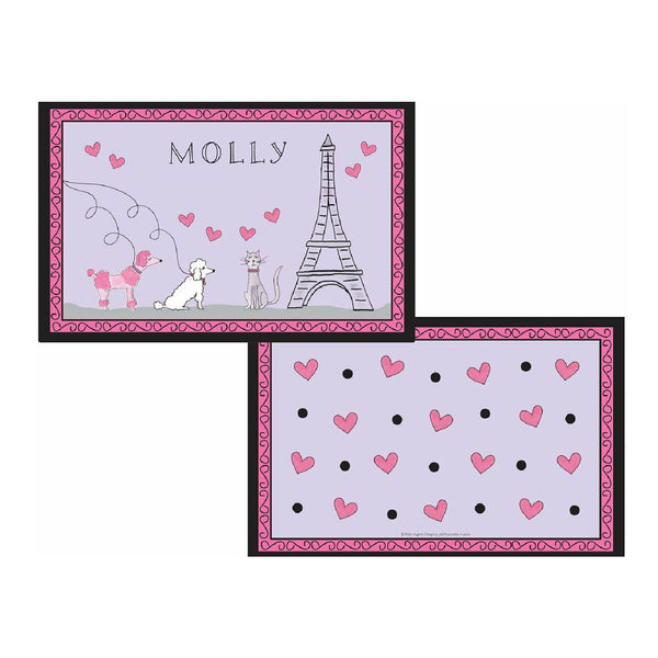 Poodles in Paris Tabletop Collection - Placemat - Personalized