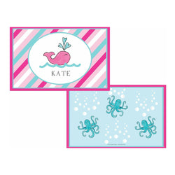 Preppy Whale Tabletop Collection - Placemat - Personalized