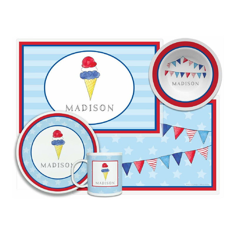 Red, White & Blue Tabletop Collection - 4-piece set - Personalized