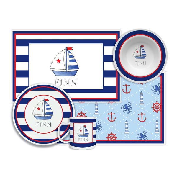 Set Sail Tabletop Collection - 4-piece set - Personalized