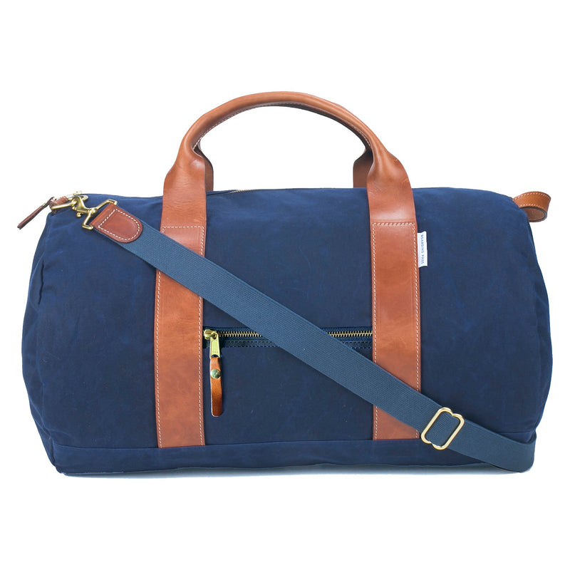 Monogrammed Navy Blue Overnight Duffle