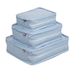 Gingham 3 Piece Stacking Set - Blue