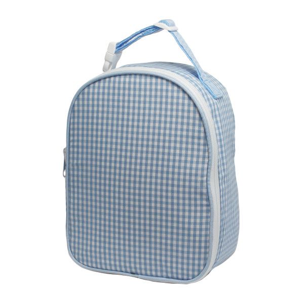 Blue Gingham Gumdrop Lunch Box