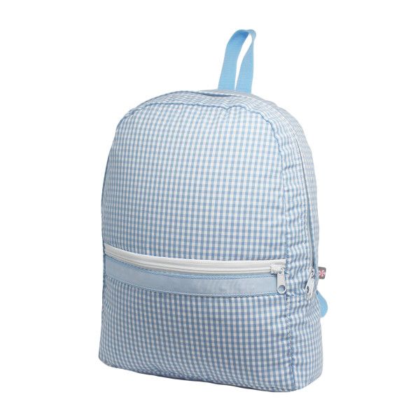 Small Gingham Children's Backpack - Blue