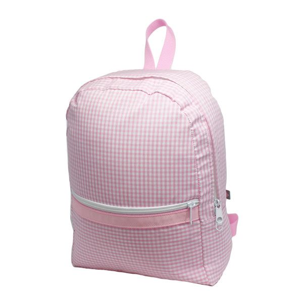 Large Pink Gingham Children's Backpack