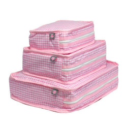 Gingham 3 Piece Stacking Set - Pink