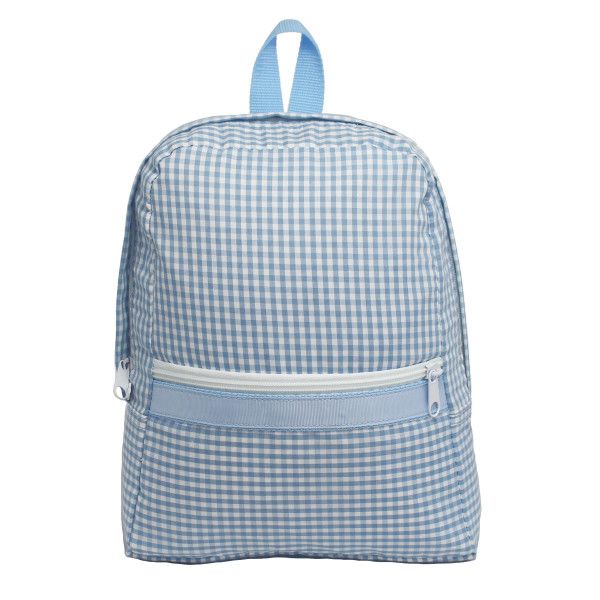 Small Gingham Children's Backpack - Blue