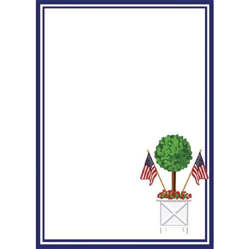 Patriotic Topiary Notepad