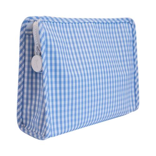 Light Blue Gingham Roadie Case - Monogrammed