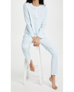 Roller Rabbit Mint Hearts Adult Pajama Set