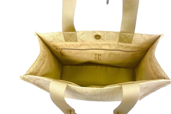 Luxe Bali Straw Tote - Sand