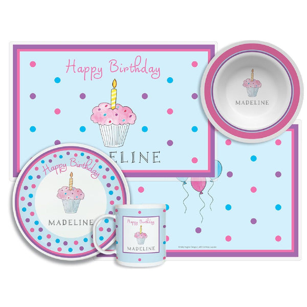 Birthday Cupcake Tabletop Collection - Set of 4 - Personalized