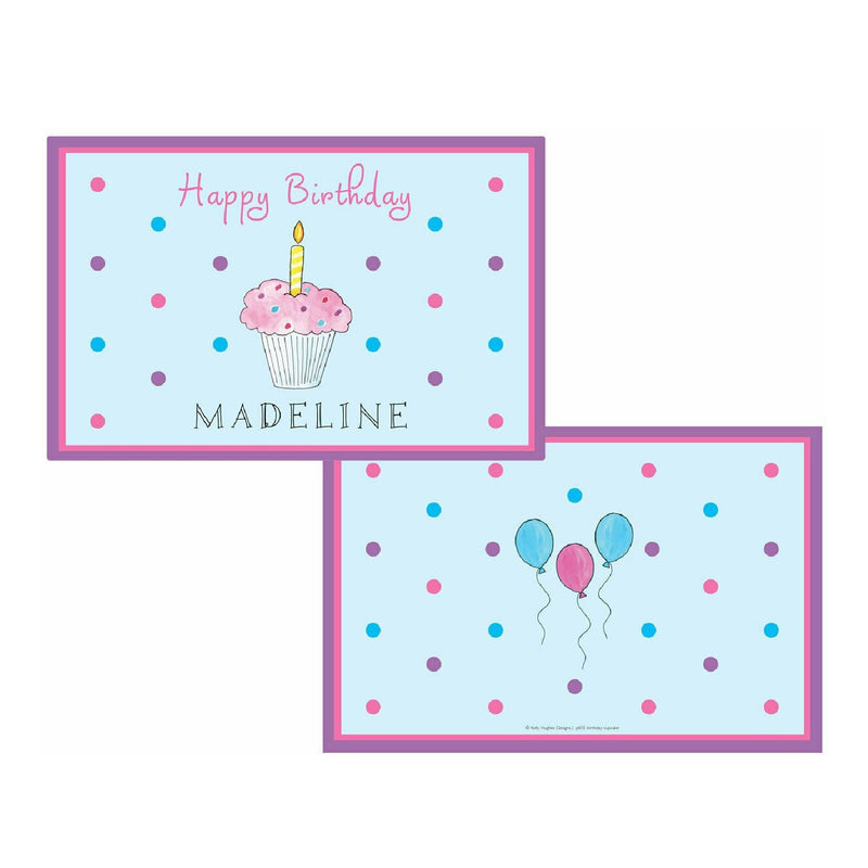 Birthday Cupcake Tabletop Collection - Placemat - Personalized