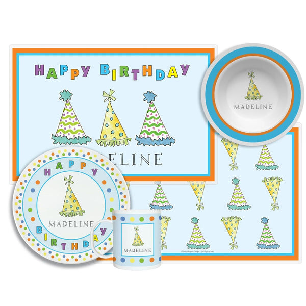 Birthday Party Hats Tabletop Collection - 4-piece Set - Personalized