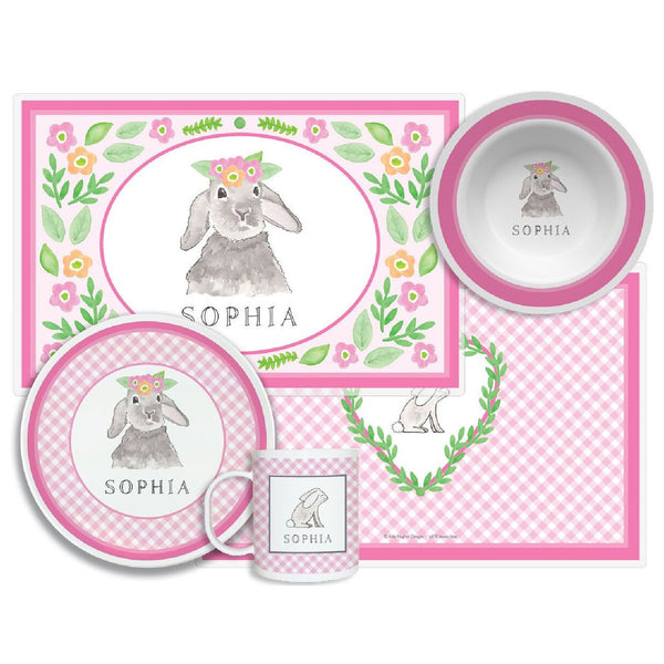 Bunny Love Tabletop Collection - 4-piece set - Personalized