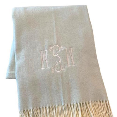 Monogrammed throw blanket online
