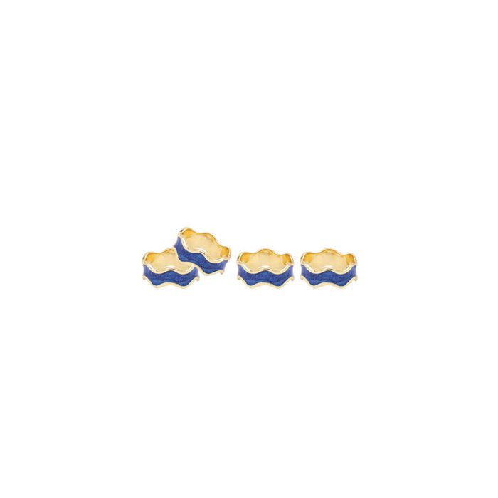 Blue Swirl Napkin Rings