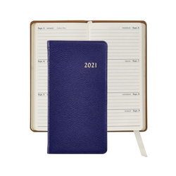 6-inch Pocket Datebook - Indigo Goatskin Leather